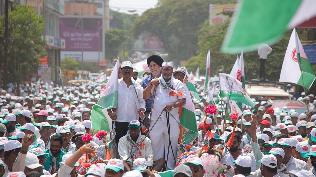 Raju-Shetti--a-prominent-advocate-for-farmers--rights--has-submitted-his-nomination-for-the-Lok-Sabha-elections-in-0-from-Maharashtra-s-sugar-heartland--presenting-himself-as-the-voice-of-the-farming-community